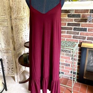 Agnes & Dora Burgundy Slip Dress NWOT L